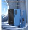 FNTCASE for Samsung Galaxy A15-5G Case: Dual Layer Shockproof Protective Cell Phone Cover with Magnetic Kickstand | Military Grade Drop Proof Protection | Hybrid Matte Textured Rugged Hard Phonecase(Matte Blue)