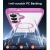 FNTCASE for Samsung Galaxy S26 Case: Clear Anti Yellowing Magnetic Military Grade Drop Protection Cell Phone Cover Compatible with Magsafe – Rugged Shockproof Protective Bumper Transparent Phonecase(C-Pink Magnetic)