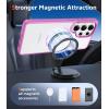 FNTCASE for Samsung Galaxy S26-Ultra Case: Clear Magnetic Phone Cases with Screen Protector Compatible with Magsafe Slim Anti Yellowing Rugged Protective Transparent Cell Phone Cover (Clear Magnetic)(C-Pink Magnetic)
