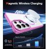 FNTCASE for Samsung Galaxy S26-Ultra Case: Clear Magnetic Phone Cases with Screen Protector Compatible with Magsafe Slim Anti Yellowing Rugged Protective Transparent Cell Phone Cover (Clear Magnetic)(C-Pink Magnetic)