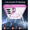 FNTCASE for Samsung Galaxy S26-Ultra Case: Clear Magnetic Phone Cases with Screen Protector Compatible with Magsafe Slim Anti Yellowing Rugged Protective Transparent Cell Phone Cover (Clear Magnetic)(C-Pink Magnetic)