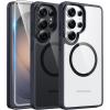 FNTCASE for Samsung Galaxy S26-Ultra Case: Clear Magnetic Phone Cases with Screen Protector Compatible with Magsafe Slim Anti Yellowing Rugged Protective Transparent Cell Phone Cover (Clear Magnetic)(C-Black Magnetic)