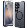 FNTCASE for Samsung Galaxy S26-Ultra Case: Clear Magnetic Phone Cases with Screen Protector Compatible with Magsafe Slim Anti Yellowing Rugged Protective Transparent Cell Phone Cover (Clear Magnetic)(C-Frosted Black Magnetic)