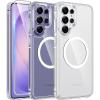 FNTCASE for Samsung Galaxy S26-Ultra Case: Clear Magnetic Phone Cases with Screen Protector Compatible with Magsafe Slim Anti Yellowing Rugged Protective Transparent Cell Phone Cover (Clear Magnetic)(A-CLear Magnetic)