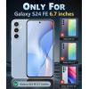 FNTCASE for Samsung Galaxy S24-FE Case: Clear Military Grade Drop Protection Anti Yellowing Slim Case – Rugged Shockproof Protective Transparent Cell Phone Cover(Clear) (Pack of 2)