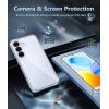 FNTCASE for Samsung Galaxy S25-Plus Case: Military Grade Drop Protection Anti Yellowing Cell Phone Cover – Rugged Shockproof Protective Bumper Transparent Cases(Clear) (Pack of 2)
