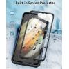 FNTCASE for Samsung Galaxy S21-Ultra Case: Military Grade Rugged Cell Phone Cover with Kickstand | Shockproof TPU Protection Bumper Matte Textured Design for Samsung S21 Ultra Cases 6.8 inches (Black)(T-Black)