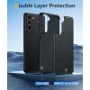 JXVM for Galaxy A32-5G Phone Case: Samsung Galaxy A32 5G Dual Layer Protective Heavy Duty Cover Shockproof Rugged with Non Slip Textured Back – Military Protection Bumper Tough 6.5inch (Black)(Black)