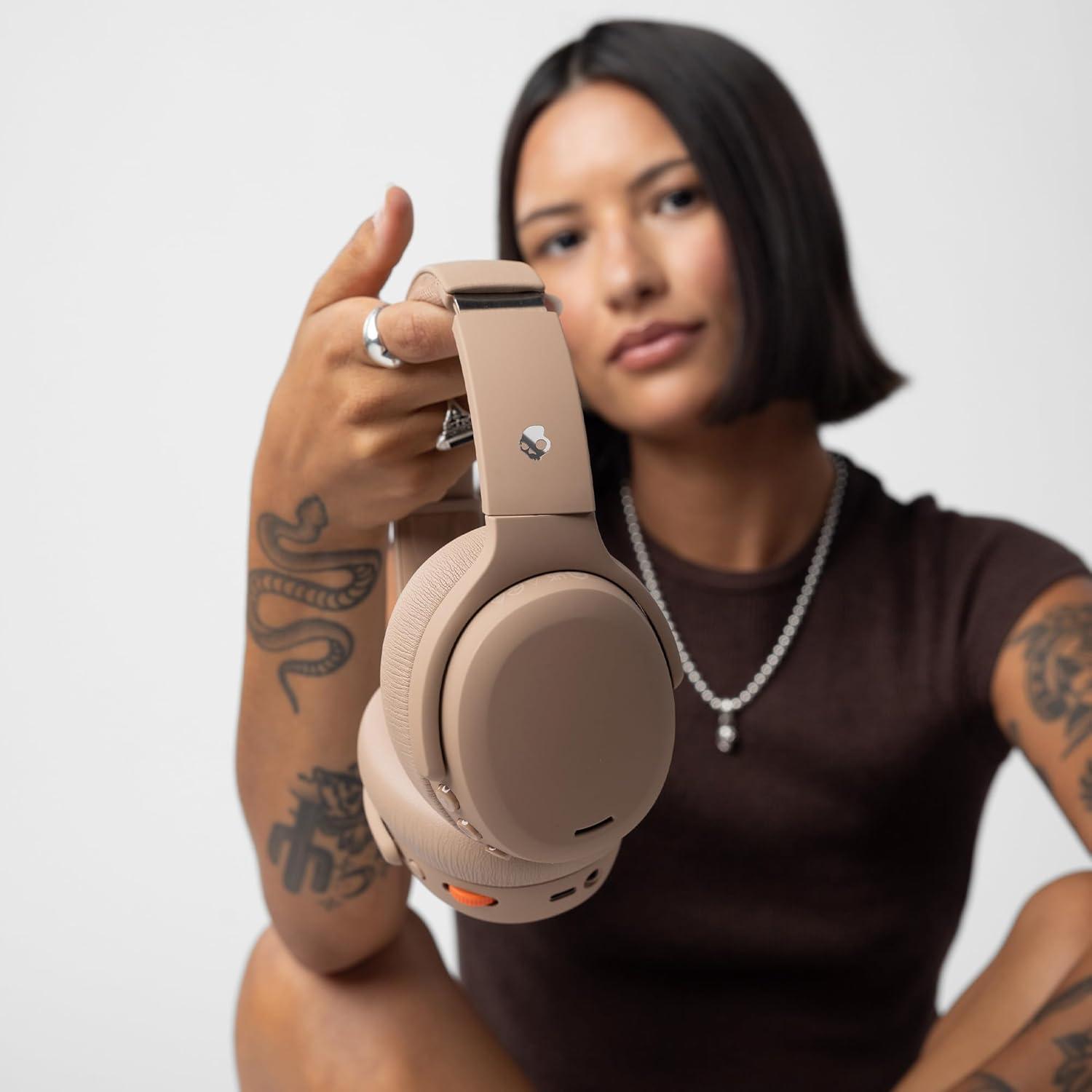 imageSkullcandy Crusher ANC 2 Wireless OverEar Bluetooth Headphones with MultiSensory Bass Active Noise Cancelling Up to 60 Hours Battery Microphone for iPhone Android HazardPrimer