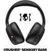 Skullcandy Crusher ANC 2 Wireless Over-Ear Bluetooth Headphones with Multi-Sensory Bass, Active Noise Cancelling, Up to 60 Hours Battery, Microphone for iPhone Android – Hazard(True Black)