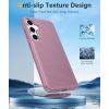 FNTCASE for Samsung Galaxy S26 Case: Military Grade Drop Protection, 14ft Drop Protective, Screen Protector Included, Anti-Slip Texture TPU+PC Dual Layer Shockproof Phone Case Cover (Black)(Pink)