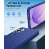 FNTCASE for Samsung Galaxy S26 Case: Military Grade Drop Protection, 14ft Drop Protective, Screen Protector Included, Anti-Slip Texture TPU+PC Dual Layer Shockproof Phone Case Cover (Black)(Navy Blue)