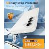 FNTCASE for Samsung Galaxy S26 Case: Military Grade Drop Protection, 14ft Drop Protective, Screen Protector Included, Anti-Slip Texture TPU+PC Dual Layer Shockproof Phone Case Cover (Black)(White)