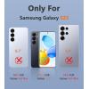 FNTCASE for Samsung Galaxy S26 Case: Military Grade Drop Protection, 14ft Drop Protective, Screen Protector Included, Anti-Slip Texture TPU+PC Dual Layer Shockproof Phone Case Cover (Black)(Matte Black)