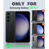 FNTCASE for Samsung Galaxy S26 Case: Military Grade Drop Protection, 14ft Drop Protective, Screen Protector Included, Anti-Slip Texture TPU+PC Dual Layer Shockproof Phone Case Cover (Black)(Purple)