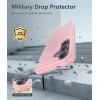 FNTCASE for Samsung Galaxy S26 Case: Military Grade Drop Protection, 14ft Drop Protective, Screen Protector Included, Anti-Slip Texture TPU+PC Dual Layer Shockproof Phone Case Cover (Black)(Sakura Pink)