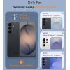 FNTCASE for Samsung Galaxy S26 Case: Military Grade Drop Protection, 14ft Drop Protective, Screen Protector Included, Anti-Slip Texture TPU+PC Dual Layer Shockproof Phone Case Cover (Black)(Black Magnetic)