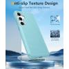 FNTCASE for Samsung Galaxy S26 Case: Military Grade Drop Protection, 14ft Drop Protective, Screen Protector Included, Anti-Slip Texture TPU+PC Dual Layer Shockproof Phone Case Cover (Black)(Teal)