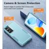 FNTCASE for Samsung Galaxy S26 Case: Military Grade Drop Protection, 14ft Drop Protective, Screen Protector Included, Anti-Slip Texture TPU+PC Dual Layer Shockproof Phone Case Cover (Black)(Matte Mint Green)