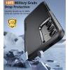 FNTCASE for Samsung Galaxy S26 Case: Military Grade Drop Protection, 14ft Drop Protective, Screen Protector Included, Anti-Slip Texture TPU+PC Dual Layer Shockproof Phone Case Cover (Black)(Matte Black)
