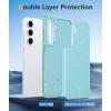 FNTCASE for Samsung Galaxy S26 Case: Military Grade Drop Protection, 14ft Drop Protective, Screen Protector Included, Anti-Slip Texture TPU+PC Dual Layer Shockproof Phone Case Cover (Black)(Teal)