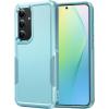FNTCASE for Samsung Galaxy S26 Case: Military Grade Drop Protection, 14ft Drop Protective, Screen Protector Included, Anti-Slip Texture TPU+PC Dual Layer Shockproof Phone Case Cover (Black)(A-Matte Mint Green)