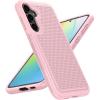 FNTCASE for Samsung Galaxy S26 Case: Military Grade Drop Protection, 14ft Drop Protective, Screen Protector Included, Anti-Slip Texture TPU+PC Dual Layer Shockproof Phone Case Cover (Black)(Sakura Pink)