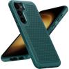 FNTCASE for Samsung Galaxy S26 Case: Military Grade Drop Protection, 14ft Drop Protective, Screen Protector Included, Anti-Slip Texture TPU+PC Dual Layer Shockproof Phone Case Cover (Black)(Green)