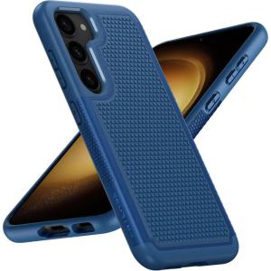 FNTCASE for Samsung Galaxy S26 Case: Military Grade Drop Protection, 14ft Drop Protective, Screen Protector Included, Anti-Slip Texture TPU+PC Dual Layer Shockproof Phone Case Cover (Black)(Blue)
