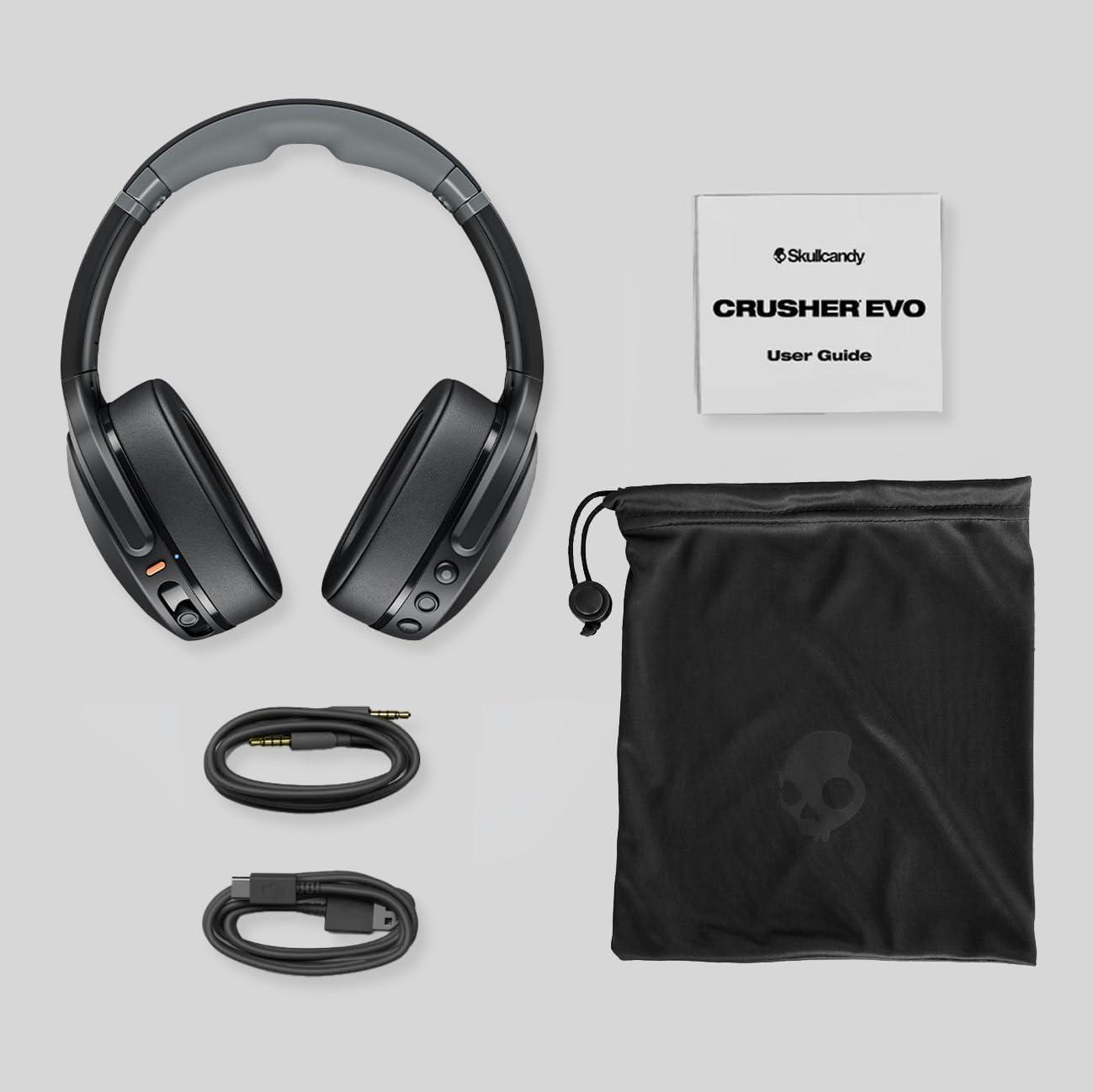 imageSkullcandy Crusher Evo Wireless Bluetooth Headphones with MultiSensory Bass Noise Isolating OverEar Fit Up to 40 Hours Battery Microphone for iPhone Android PrimerPrimer