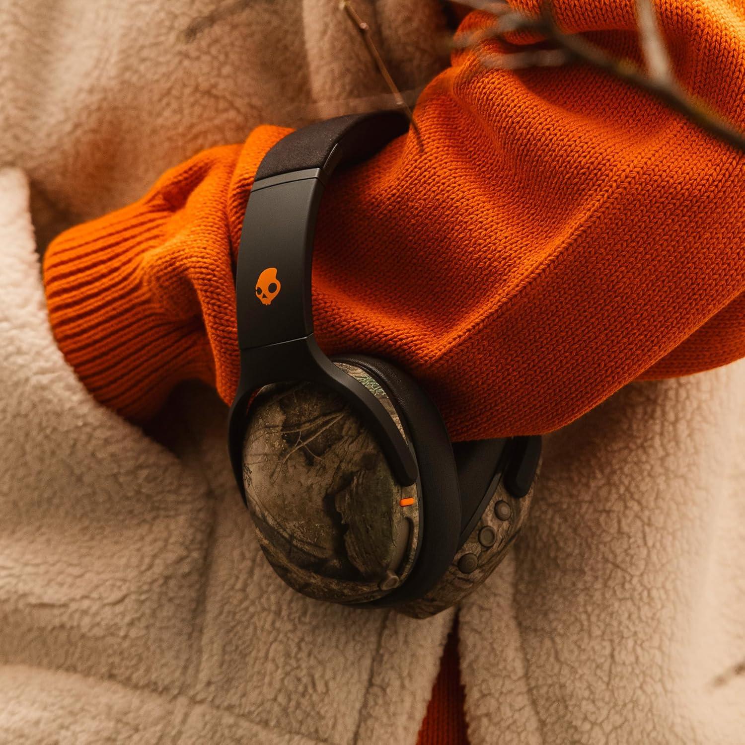 imageSkullcandy Crusher Evo Wireless Bluetooth Headphones with MultiSensory Bass Noise Isolating OverEar Fit Up to 40 Hours Battery Microphone for iPhone Android PrimerRealtree APX BlackOrange