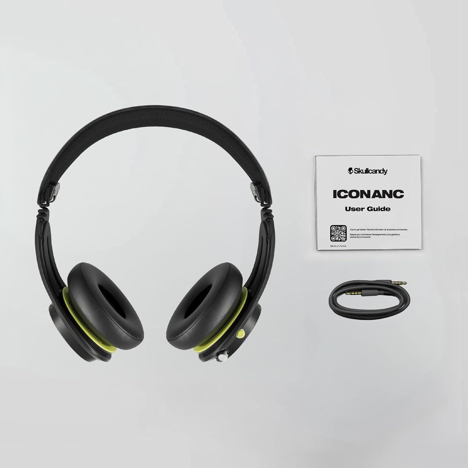 imageSkullcandy Icon ANC Wireless OnEar Bluetooth Headphones Active Noise Cancelling 60 Hours Battery Sweat Water Resistant Foldable Durable Travel Ready Microphone for iPhone Android BoneRealtree APX BlackOrange