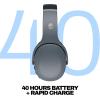 Skullcandy Crusher Evo Wireless Bluetooth Headphones with Multi-Sensory Bass, Noise Isolating Over-Ear Fit, Up to 40 Hours Battery, Microphone for iPhone Android – Primer(Chill Grey)