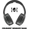 Skullcandy Crusher Evo Wireless Bluetooth Headphones with Multi-Sensory Bass, Noise Isolating Over-Ear Fit, Up to 40 Hours Battery, Microphone for iPhone Android – Primer(True Black)