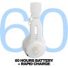 Skullcandy Icon ANC Wireless On-Ear Bluetooth Headphones, Active Noise Cancelling, 60 Hours Battery, Sweat Water Resistant, Foldable Durable Travel Ready, Microphone for iPhone Android – Bone(Bone)