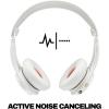 Skullcandy Icon ANC Wireless On-Ear Bluetooth Headphones, Active Noise Cancelling, 60 Hours Battery, Sweat Water Resistant, Foldable Durable Travel Ready, Microphone for iPhone Android – Bone(Bone)