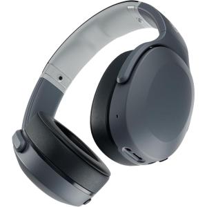 Skullcandy Crusher Evo Wireless Bluetooth Headphones with Multi-Sensory Bass, Noise Isolating Over-Ear Fit, Up to 40 Hours Battery, Microphone for iPhone Android – Primer(Chill Grey)