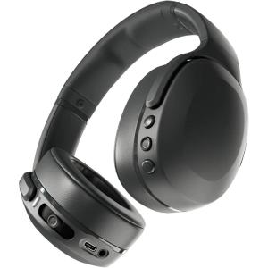 Skullcandy Crusher Evo Wireless Bluetooth Headphones with Multi-Sensory Bass, Noise Isolating Over-Ear Fit, Up to 40 Hours Battery, Microphone for iPhone Android – Primer(True Black)