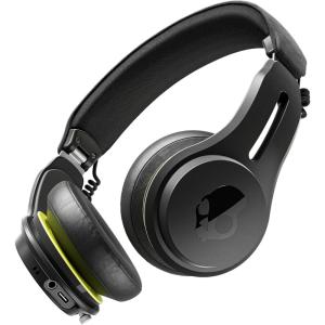 Skullcandy Icon ANC Wireless On-Ear Bluetooth Headphones, Active Noise Cancelling, 60 Hours Battery, Sweat Water Resistant, Foldable Durable Travel Ready, Microphone for iPhone Android – Bone(True Black)