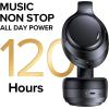Hybrid Active Noise Cancelling Headphones 120H Long Playtime, 6 ENC Mic, Wireless Over-Ear Bluetooth 6.0 Headphones,Hi-Res Audio, Memory Foam Earcup, Transparency Mode ANC Headphone for Travel Office(Classic Black)