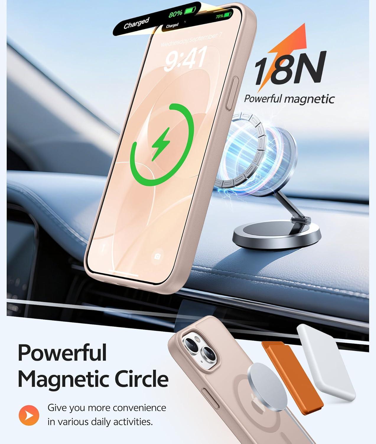 imageFNTCASE for Google Pixel 10a Case Compatible with Magsafe Translucent Matte Cases with Screen Protector Military Grade Shockproof Protective Magnetic Phone Cover for Pixel 10A BlackDesert Gold