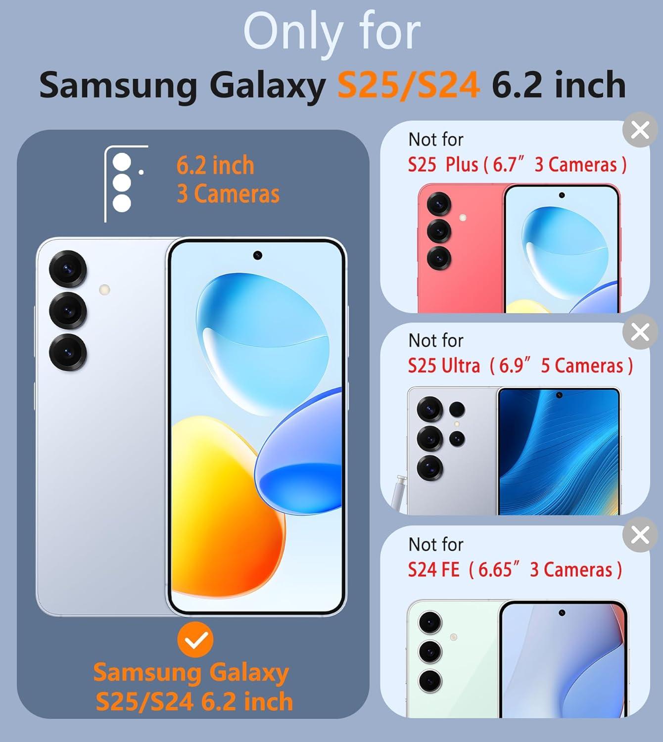 imageFNTCASE for Samsung Galaxy A155G Case Dual Layer Military Grade Drop Protection Cell Phone Cover with BeltClip Holster Shockproof Rugged Durable Heavy Duty Protective Bumper Tough BlackBlue