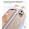 FNTCASE for Google Pixel 10a Case: [Compatible with Magsafe] Translucent Matte Cases with [Screen Protector] Military Grade Shockproof Protective Magnetic Phone Cover for Pixel 10A – Black(Desert Gold)