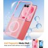 FNTCASE for Google Pixel 10a Case: [Compatible with Magsafe] Translucent Matte Cases with [Screen Protector] Military Grade Shockproof Protective Magnetic Phone Cover for Pixel 10A – Black(Pink)