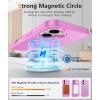 FNTCASE for Google Pixel 10a Case: [Compatible with Magsafe] Translucent Matte Cases with [Screen Protector] Military Grade Shockproof Protective Magnetic Phone Cover for Pixel 10A – Black(Full Pink)
