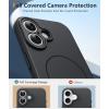 FNTCASE for Google Pixel 10a Case: [Compatible with Magsafe] Translucent Matte Cases with [Screen Protector] Military Grade Shockproof Protective Magnetic Phone Cover for Pixel 10A – Black(Full Black)