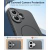 FNTCASE for Google Pixel 10a Case: [Compatible with Magsafe] Translucent Matte Cases with [Screen Protector] Military Grade Shockproof Protective Magnetic Phone Cover for Pixel 10A – Black(Full Gray)