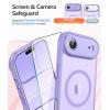 FNTCASE for Google Pixel 10a Case: [Compatible with Magsafe] Translucent Matte Cases with [Screen Protector] Military Grade Shockproof Protective Magnetic Phone Cover for Pixel 10A – Black(Light Purple)