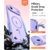 FNTCASE for Google Pixel 10a Case: [Compatible with Magsafe] Translucent Matte Cases with [Screen Protector] Military Grade Shockproof Protective Magnetic Phone Cover for Pixel 10A – Black(Light Purple)