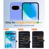 FNTCASE for Google Pixel 10a Case: [Compatible with Magsafe] Translucent Matte Cases with [Screen Protector] Military Grade Shockproof Protective Magnetic Phone Cover for Pixel 10A – Black(Clear)